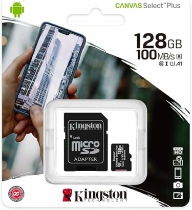 Micro SD Kingston Canvas Select Plus 128GB C10 A1 100R