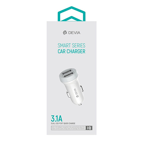 Caricabatteria da Auto Devia 2 USB QC 3.1A