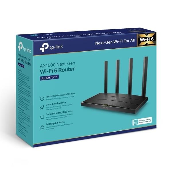 Router TP-Link Archer AX12 Wi-Fi 6 AX1500 Gigabit Lan