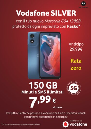 Vodafone 150Gb+Motorola G04 a €7.99