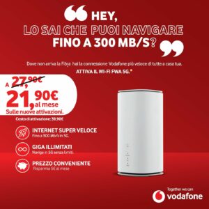 Vodafone Wi-Fi FWA 5G Giga Illimitati €21.90