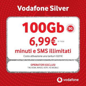 Passa a Vodafone con 100Gb a €6.99