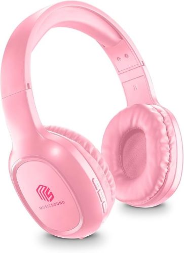 Cuffie Bluetooth Music Sound Basic Pink