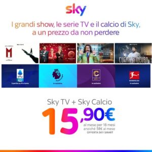 Sky TV+Sky Calcio a €15.90